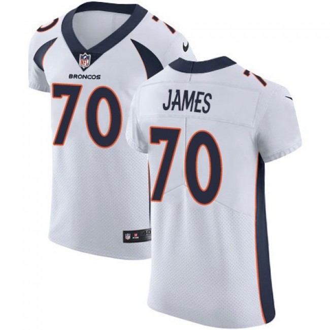 Nike Broncos #70 Ja'Wuan James White Men's Stitched NFL Vapor Untouchable Elite Jersey