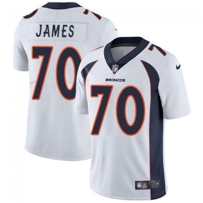 Nike Broncos #70 Ja'Wuan James White Men's Stitched NFL Vapor Untouchable Limited Jersey