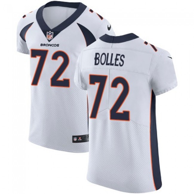 Nike Broncos #72 Garett Bolles White Men's Stitched NFL Vapor Untouchable Elite Jersey