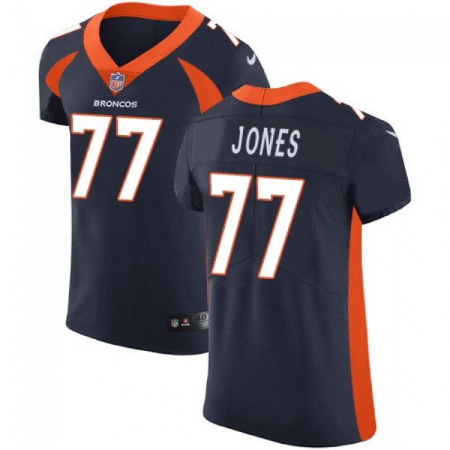 Nike Broncos #77 Sam Jones Navy Blue Alternate Men's Stitched NFL Vapor Untouchable Elite Jersey