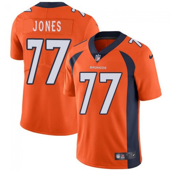 Nike Broncos #77 Sam Jones Orange Team Color Men's Stitched NFL Vapor Untouchable Limited Jersey