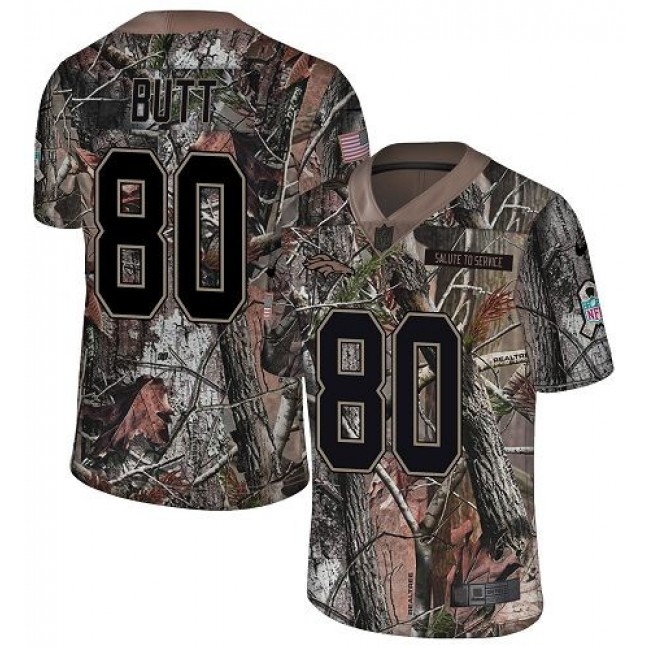 Nike Broncos #80 Jake Butt Camo Men's Stitched NFL Limited Rush Realtree Jersey