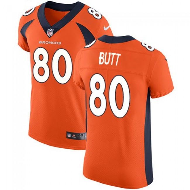 Nike Broncos #80 Jake Butt Orange Team Color Men's Stitched NFL Vapor Untouchable Elite Jersey