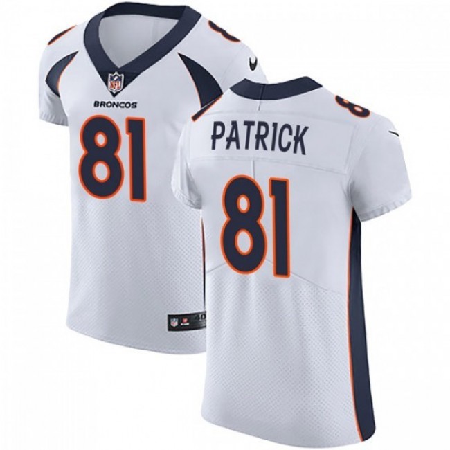 Nike Broncos #81 Tim Patrick White Men's Stitched NFL Vapor Untouchable Elite Jersey