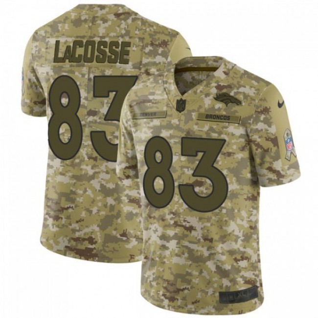Nike Broncos #83 Matt LaCosse Camo Men's Stitched NFL Limited 2018 Salute To Service Jersey