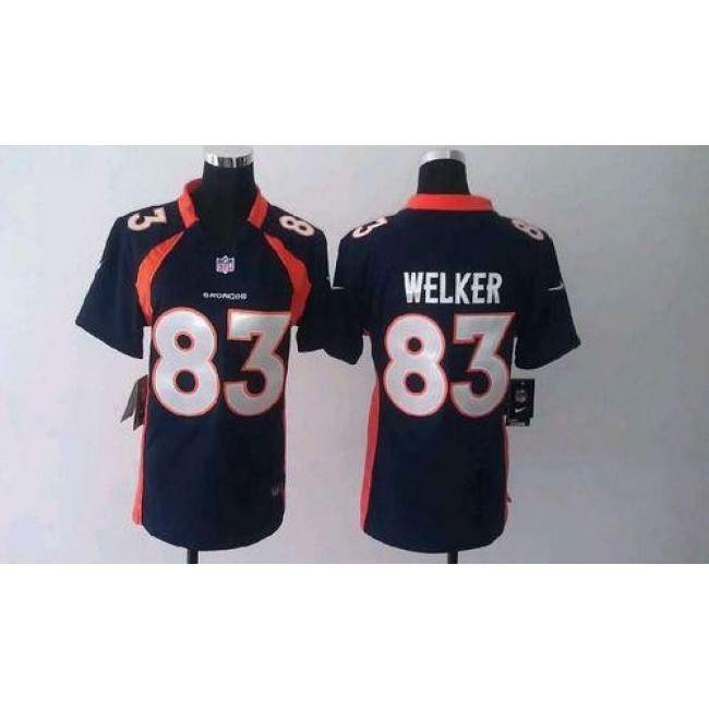 Women's Broncos #83 Wes Welker Blue Alternate Stitched NFL Elite Jersey