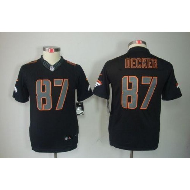 Denver Broncos #87 Eric Decker Black Impact Youth Stitched NFL Limited Jersey