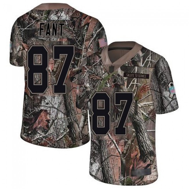 Nike Broncos #87 Noah Fant Camo Men's Stitched NFL Limited Rush Realtree Jersey