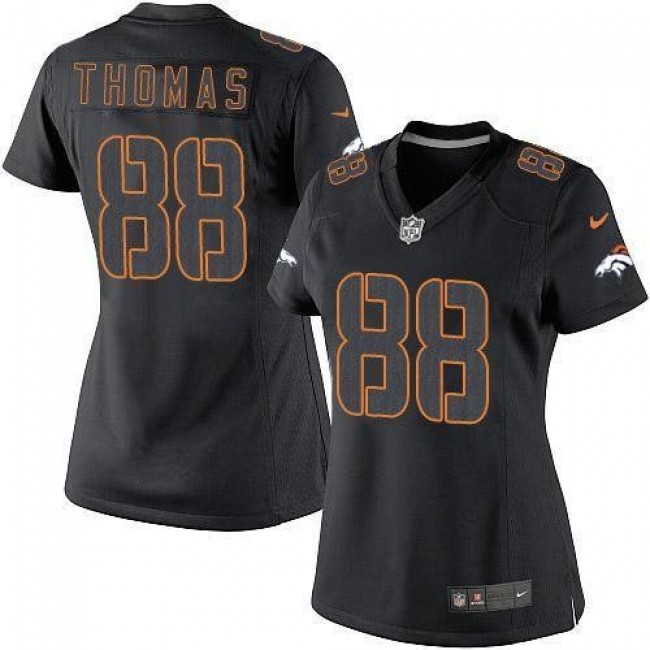 Women's Broncos #88 Demaryius Thomas Black Impact Stitched NFL Limited Jersey