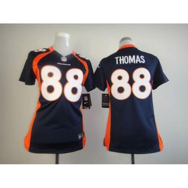 Women's Broncos #88 Demaryius Thomas Blue Alternate Stitched NFL Elite Jersey