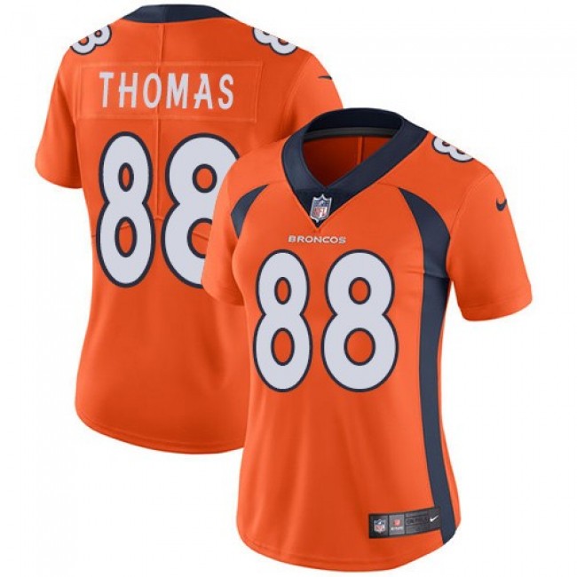 Women's Broncos #88 Demaryius Thomas Orange Team Color Stitched NFL Vapor Untouchable Limited Jersey