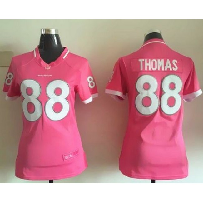 Women's Broncos #88 Demaryius Thomas Pink Stitched NFL Elite Bubble Gum Jersey