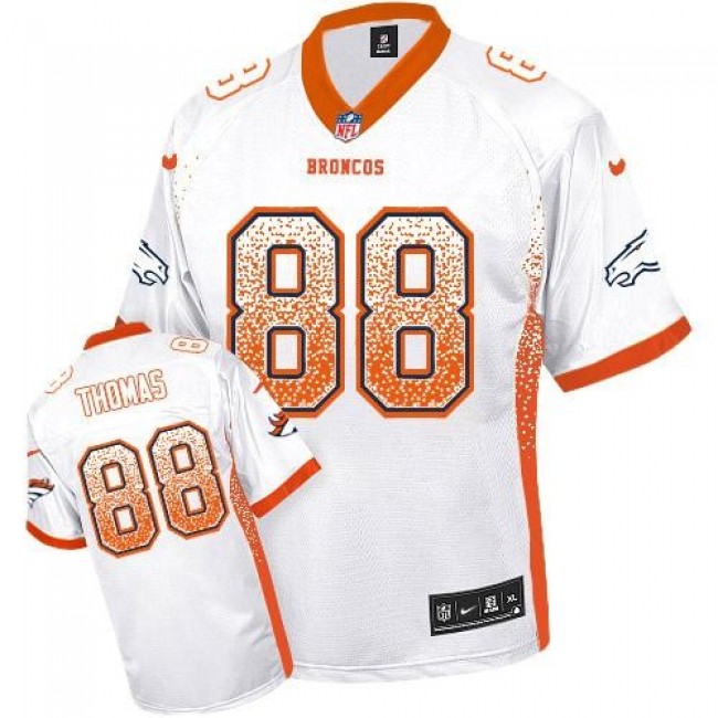 Nike Broncos #88 Demaryius Thomas White Men's Stitched NFL Elite Drift Fashion Jersey