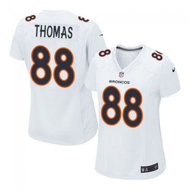 Women's Broncos #88 Demaryius Thomas White Stitched NFL Game Event Jersey