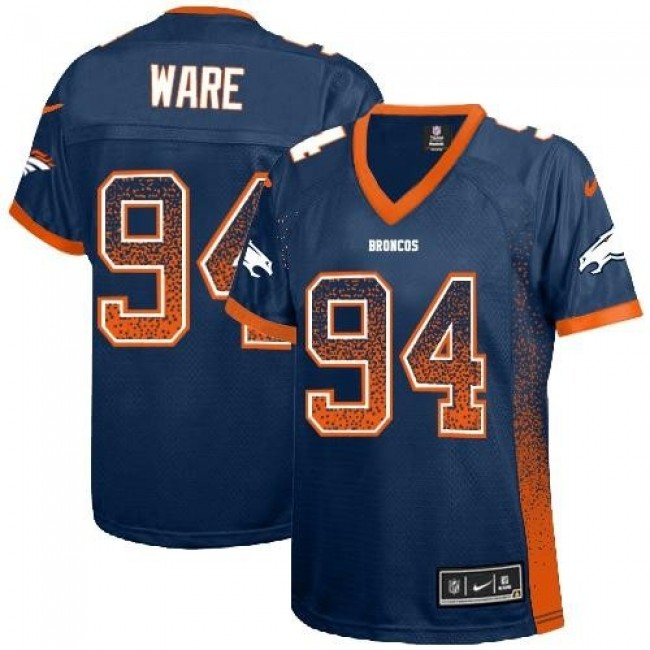 Women's Broncos #94 DeMarcus Ware Blue Alternate Stitched NFL Elite Drift Jersey
