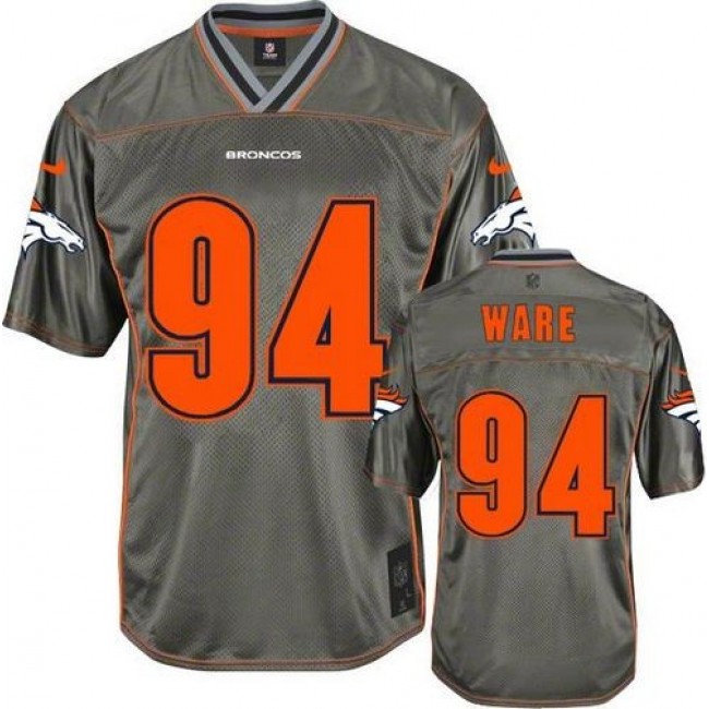 Nike Broncos #94 DeMarcus Ware Grey Men's Stitched NFL Elite Vapor Jersey