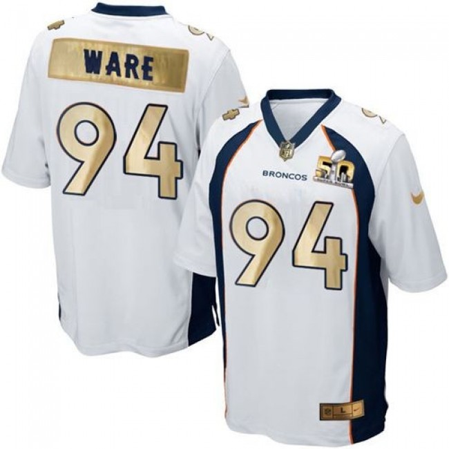 رقم صفر NFL Jersey New Available-Nike Broncos #94 DeMarcus Ware White ... رقم صفر