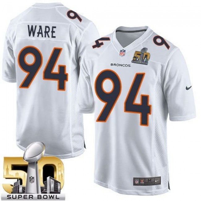 Denver Broncos #94 DeMarcus Ware White Super Bowl 50 Youth Stitched NFL Game Event Jersey