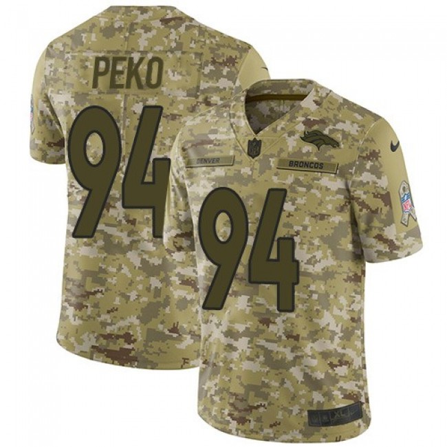 Nike Broncos #94 Domata Peko Camo Men's Stitched NFL Limited 2018 Salute To Service Jersey