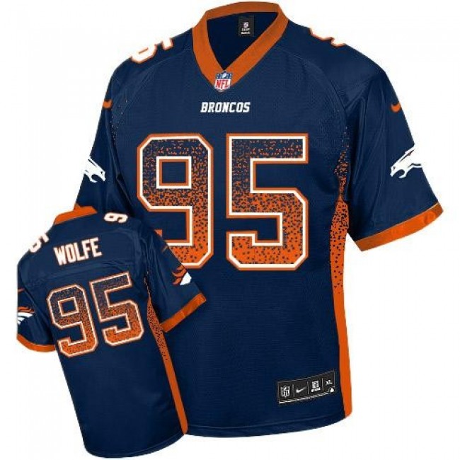 Denver Broncos #95 Derek Wolfe Blue Alternate Youth Stitched NFL Elite Drift Fashion Jersey