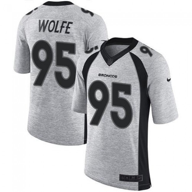 Nike Broncos #95 Derek Wolfe Gray Men's Stitched NFL Limited Gridiron Gray II Jersey