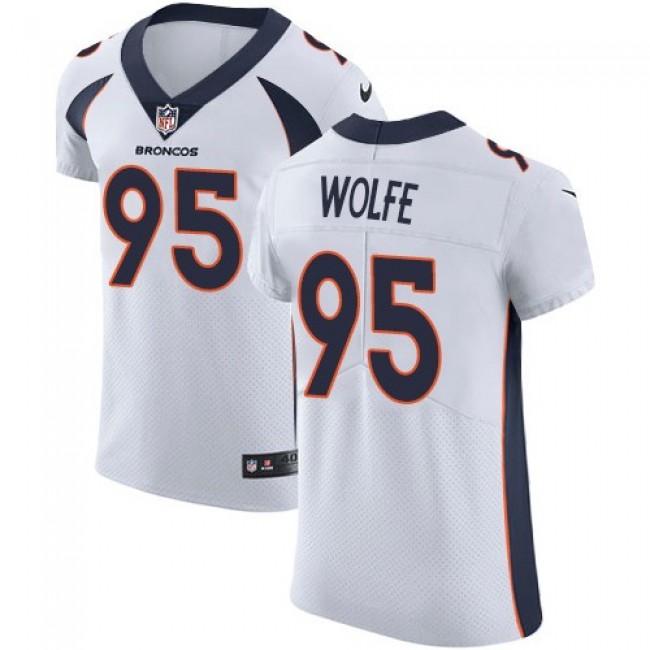 Nike Broncos #95 Derek Wolfe White Men's Stitched NFL Vapor Untouchable Elite Jersey