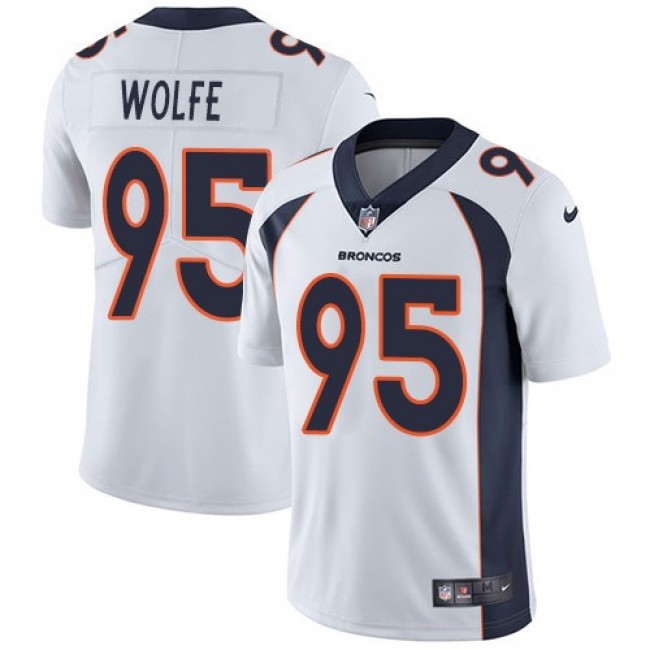 Nike Broncos #95 Derek Wolfe White Men's Stitched NFL Vapor Untouchable Limited Jersey