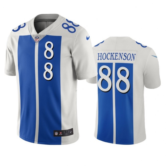 Detroit Lions #88 T.J. Hockenson White Blue Vapor Limited City Edition NFL Jersey