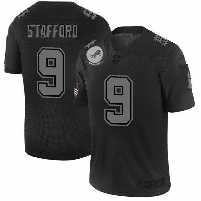 Detroit Lions #9 Matthew Stafford Men's Nike Black 2019 Salute to Service Limited Stitched NFL Jersey
