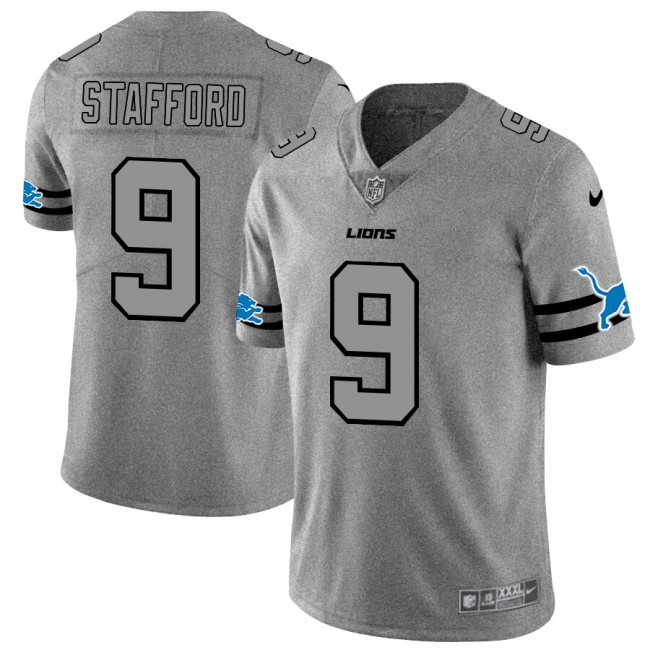 Detroit Lions #9 Matthew Stafford Men's Nike Gray Gridiron II Vapor Untouchable Limited NFL Jersey