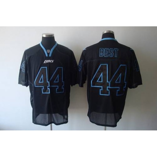 Lions #44 Jahvid Best Lights Out Black Stitched NFL Jersey