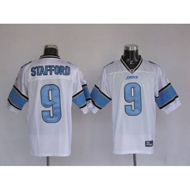 Lions #9 Matthew Stafford White Stitched NFL Jersey