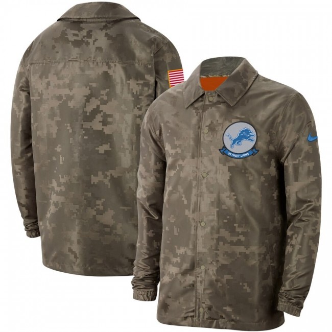 Men's Detroit Lions Nike Camo 2019 Salute to Service Sideline Full-Zip Lightweight Jacket