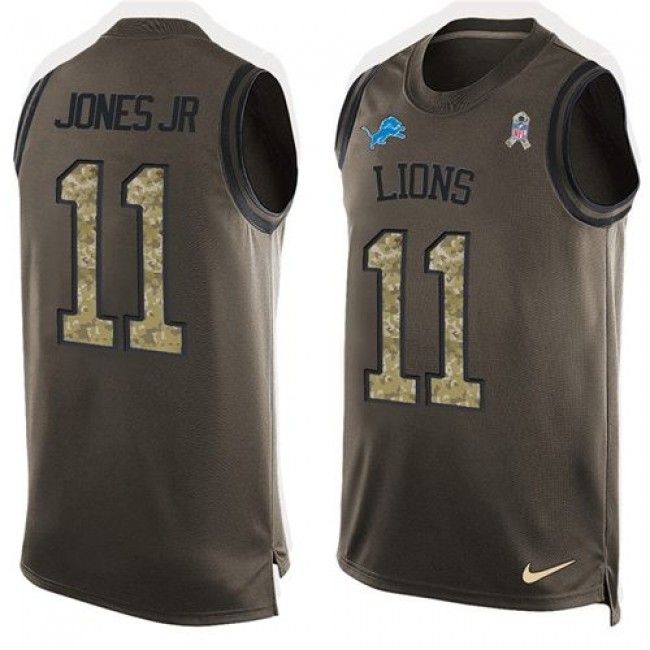 Nike Lions #11 Marvin Jones Jr Green Men's Stitched NFL Limited Salute To Service Tank Top Jersey