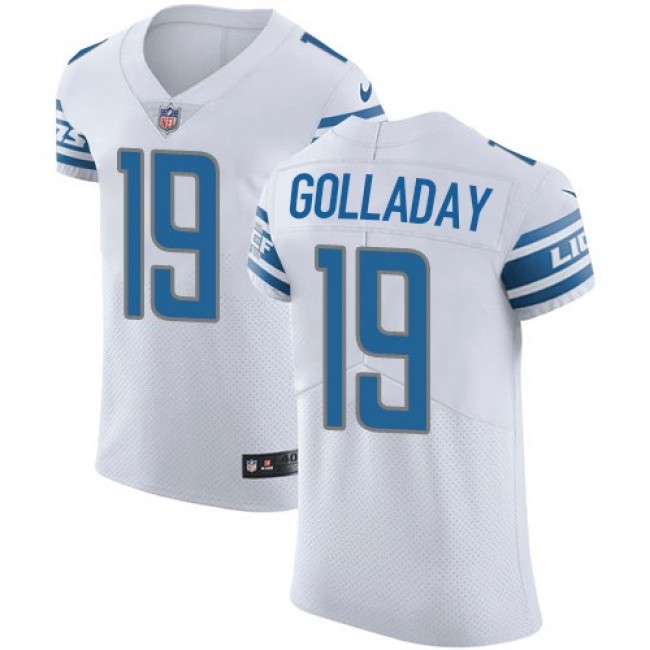 Nike Lions #19 Kenny Golladay White Men's Stitched NFL Vapor Untouchable Elite Jersey
