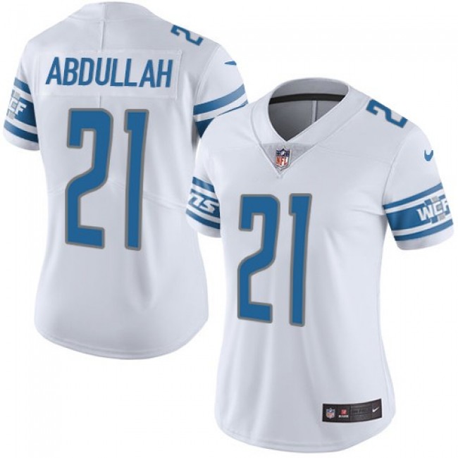 Women's Lions #21 Ameer Abdullah White Stitched NFL Vapor Untouchable Limited Jersey