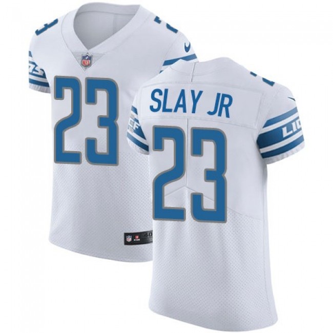 Nike Lions #23 Darius Slay Jr White Men's Stitched NFL Vapor Untouchable Elite Jersey