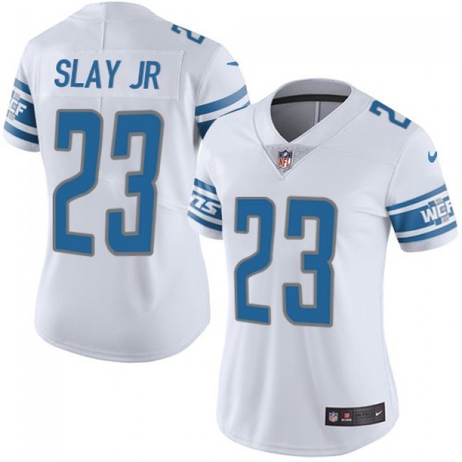 Women's Lions #23 Darius Slay Jr White Stitched NFL Vapor Untouchable Limited Jersey