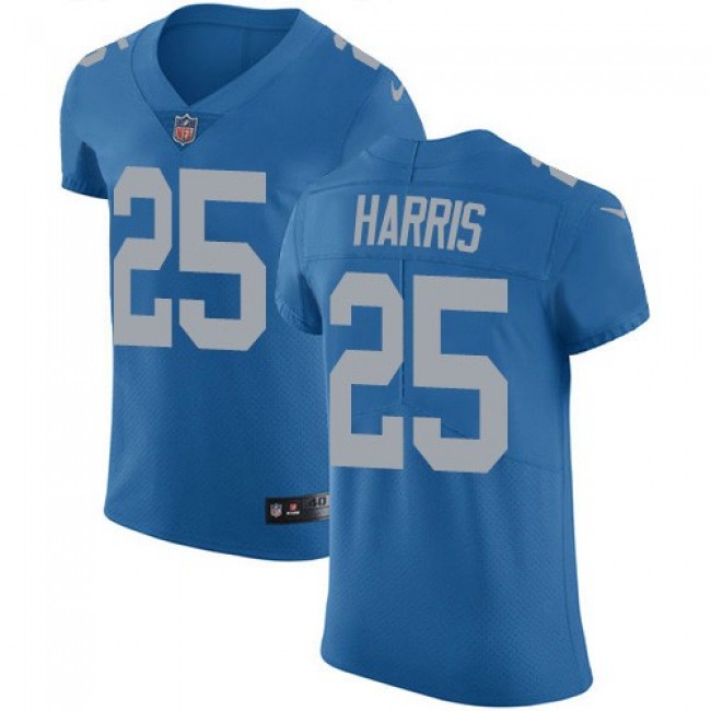 Nike Lions #25 Will Harris Blue Throwback Men's Stitched NFL Vapor Untouchable Elite Jersey