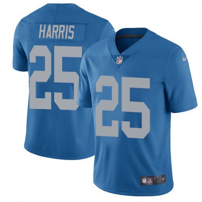 Nike Lions #25 Will Harris Blue Throwback Men's Stitched NFL Vapor Untouchable Limited Jersey