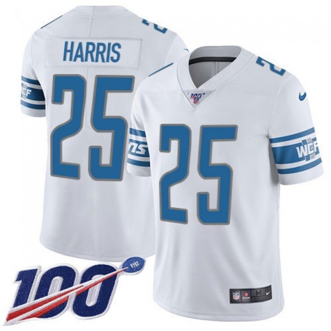 Nike Lions #25 Will Harris White Men's Stitched NFL 100th Season Vapor Untouchable Limited Jersey