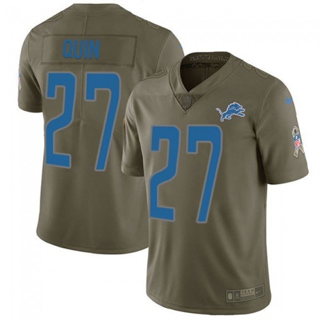 Detroit Lions #27 Glover Quin Olive Youth Stitched NFL Limited 2017 Salute to Service Jersey