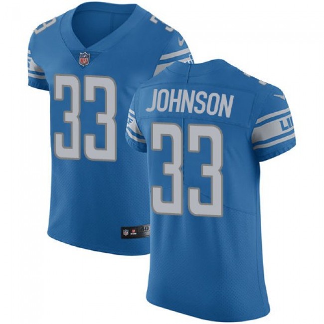 Nike Lions #33 Kerryon Johnson Blue Team Color Men's Stitched NFL Vapor Untouchable Elite Jersey
