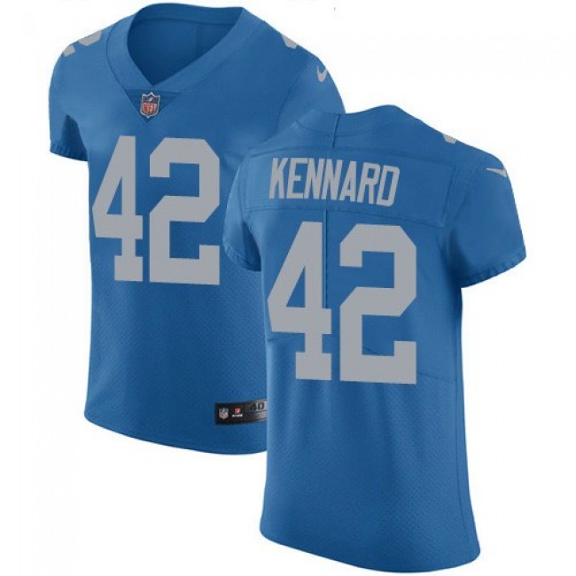 Nike Lions #42 Devon Kennard Blue Throwback Men's Stitched NFL Vapor Untouchable Elite Jersey