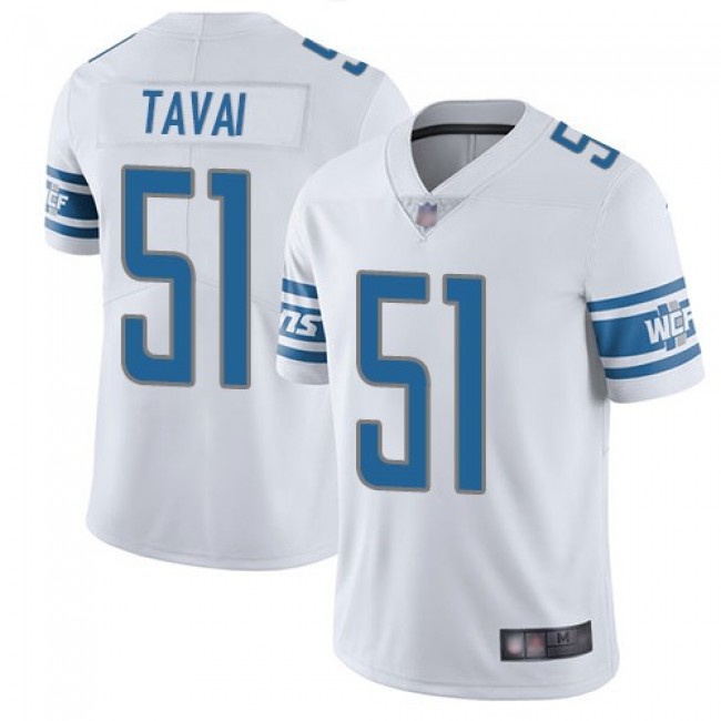 Nike Lions #51 Jahlani Tavai White Men's Stitched NFL Vapor Untouchable Limited Jersey