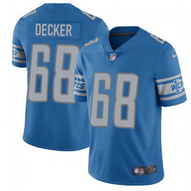 Nike Lions #68 Taylor Decker Blue Team Color Men's Stitched NFL Vapor Untouchable Limited Jersey