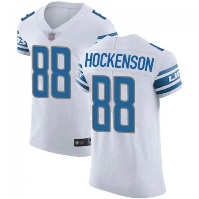 Nike Lions #88 T.J. Hockenson White Men's Stitched NFL Vapor Untouchable Elite Jersey