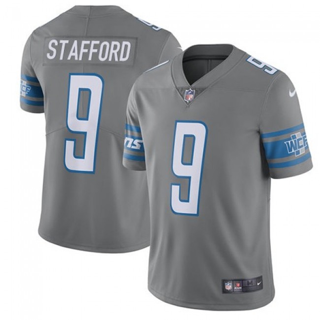 Detroit Lions #9 Matthew Stafford Gray Youth Stitched NFL Limited Rush Jersey