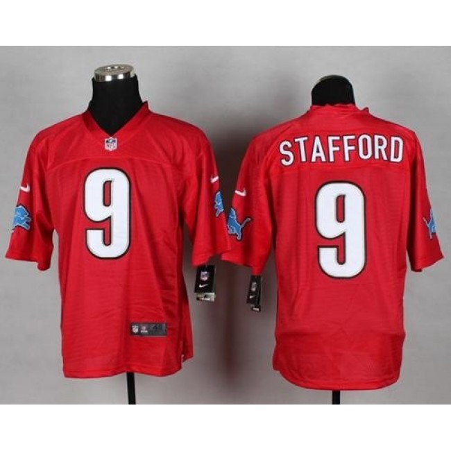 Nike Lions #9 Matthew Stafford Red Men's Stitched NFL Elite QB Practice Jersey