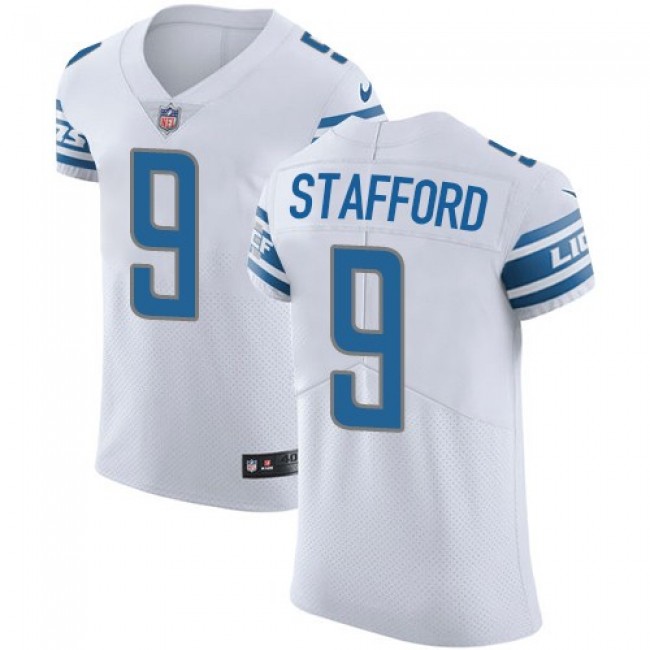 Nike Lions #9 Matthew Stafford White Men's Stitched NFL Vapor Untouchable Elite Jersey